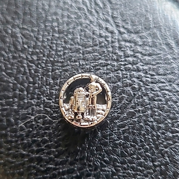 925 Silver Star Wars charm, R2-D2 & C-3PO, fits most Pandora charm bracelets - Picture 2 of 5